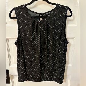 Jones New York Black Polka Dot Top